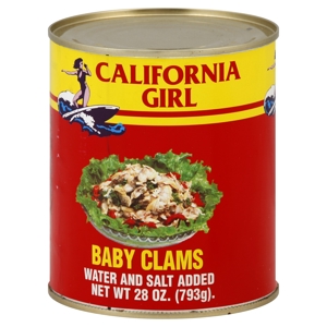 California Girl Clams, Baby, 28 oz (793 g)