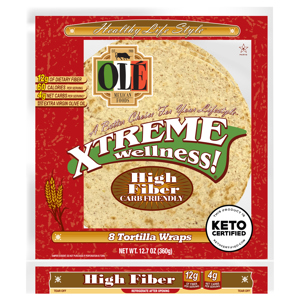 Ole Tortilla Wraps, High Fiber, 8 tortilla wraps [12.7 oz (360 g)]