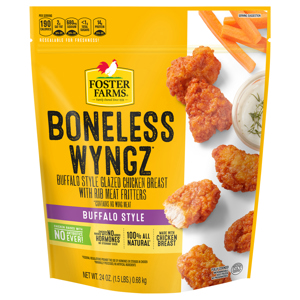 Foster Farms Boneless Wyngz, Buffalo Style, 24 oz (1.5 lb) 0.68 kg