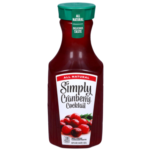 Simply Cocktail, Cranberry, 52 fl oz (1.6 qt) 1.53 l