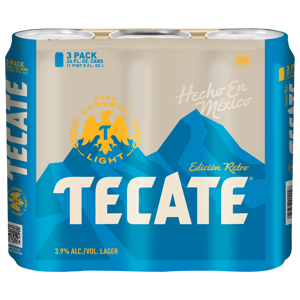 Tecate Lager Light Beer, 3 - 1 pt (8 fl oz) pack cans [24 fl oz]