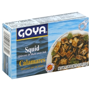 Goya Squid, Pieces, in Their Own Ink, 4 oz (113 g)