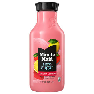 Minute Maid Zero Sugar Strawberry Lemonade, 52 fl oz (1.6 qt) 1.53 l