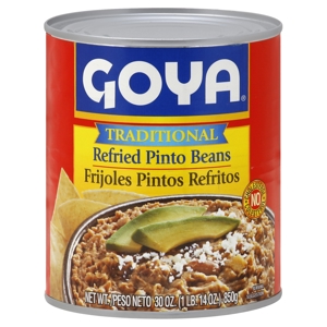 Goya Refried Pinto Beans, Traditional, 30 oz (1 lb - 14 oz [850 g])