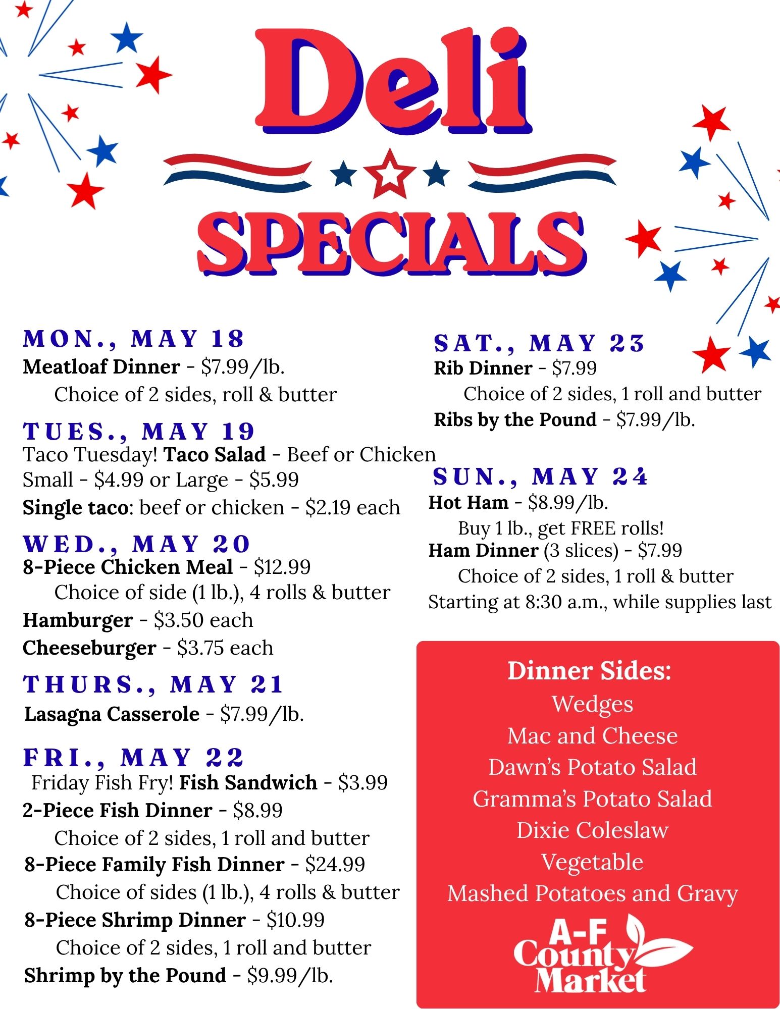 Weekly Ad – Af County Market – Essential Everyday Stuffed