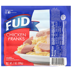 FUD Chicken Franks, 7 oz (200 g)