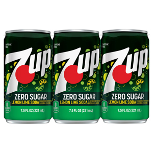 7-UP Soda, Zero Sugar, Lemon Lime, 6 - 7.5 fl oz (221 ml) cans