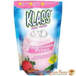 Klass Drink Mix, Horchata Strawberry, 14.1 oz (400 g)