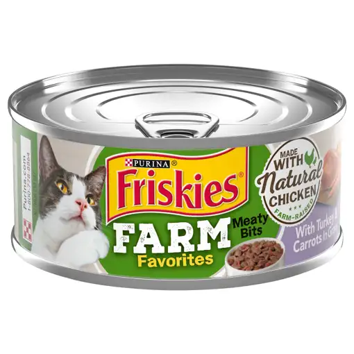 Friskies Cat Food Turkey Carrots in Gravy 5.5 oz 156 g