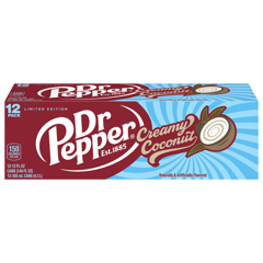 Dr Pepper Creamy Coconut Soda, 12 - 12 Fl Oz (355 Ml) Cans [144 Fl