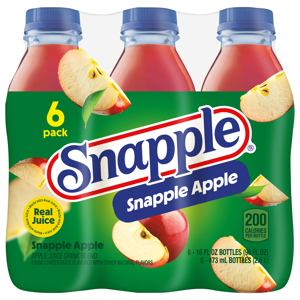 Snapple Apple Juice Drink from Concentrate, 6 - 16 fl oz (473 ml) bottles [96 fl oz (2.8 l)]