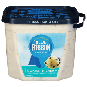 Blue Ribbon Classics Frozen Dairy Dessert, Cookie 'N Cream, Friends + Family Size, 1 gal (3.78 l)