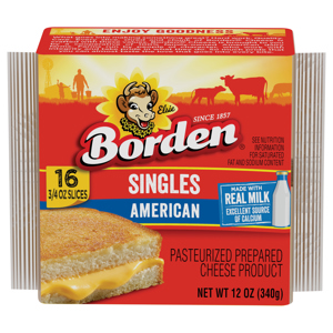 Borden Singles American Cheese, 16 - 0.75 slices [12 oz (340 g)]