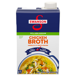 Swanson 33% Less Sodium Chicken Broth, 48 oz (3 lb) 1.36 kg