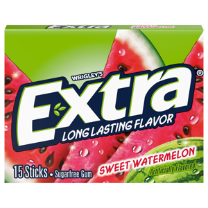 Extra Sugar Free Sweet Watermelon Gum, 15 sticks