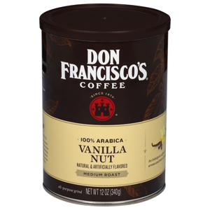 DON FRANCISCO'S COFFEE, MEDIUM ROAST, VANILLA NUT, 12 OZ (340 G)