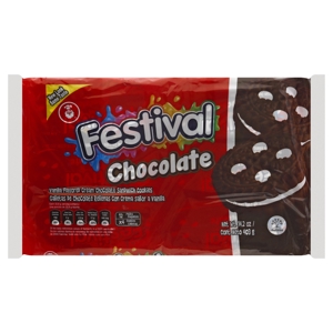 Festival Sandwich Cookies, Chocolate, 12 Pack, 12 packs [14.2 oz (403 g)]