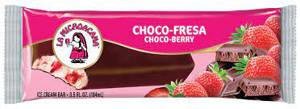 La Michoacana Choco Fresa, Chocolate Strawberry Fruit Bar, 4 oz