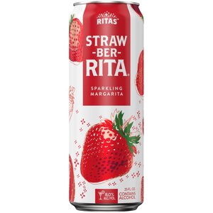 Ritas Margarita, Straw-Ber-Rita, Sparkling, 25 fl oz (1 pint 9 fl oz)