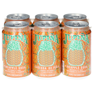 Jupina Pineapple Soda, 6 - 12 fl oz (355 ml) cans