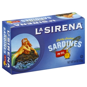 La Sirena Sardines, Light Smoked, In Oil, 4.4 oz (125 g)