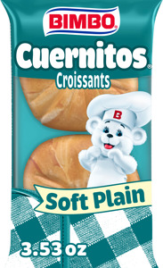 Bimbo Plain Croissants, 2 count, 3.53 oz