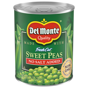 Del Monte No Salt Added Sweet Peas, 8.5 oz (241 g)