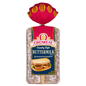 Oroweat Country Style Buttermilk Bread, 24 oz (1 lb 8 oz) 680 g