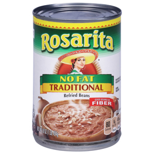 Rosarita Refried Beans, No Fat, Traditional, 16 oz (1 lb) 454 g