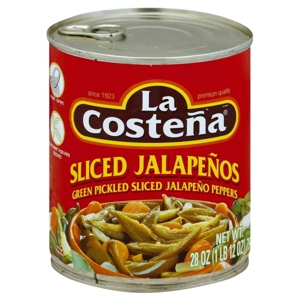 La Costena Jalapenos, Sliced, 28 oz (1 lb 12 oz) 794 g