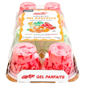 Senor Rico Gel Parfaits, Assorted, 8 - 3.5 oz cups [28 oz (1 lb 12 oz) 794 g]