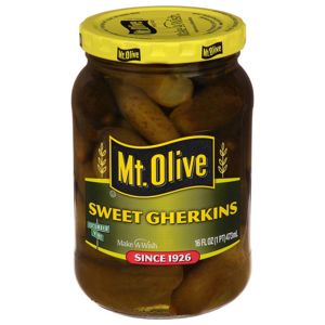 Mt. Olive Sweet Gherkin Pickles, 16 fl oz (1 pt) 473 ml