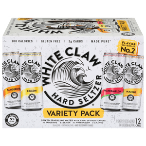 White Claw Hard Seltzer Hard Seltzer, Variety Pack, 12 - 12 fl oz (355 ml) cans [144 fl oz (4260 ml) total]