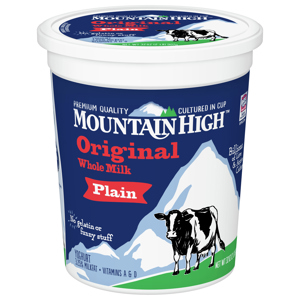 Mountain High Yoghurt, Whole Milk, Plain, Original, 32 oz (2 lb) 907 g