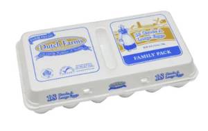 Dutch F Eggs 18 pack Lrg Cage Free Grade a