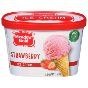 Meadow Gold Ice Cream, Strawberry, 1.5 qt (1.41 l)