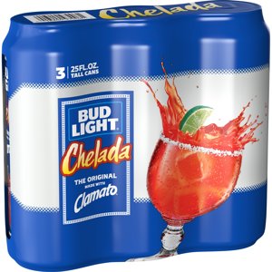 Bud Light Beer, Chelada, Original, 3 - 25 fl oz cans