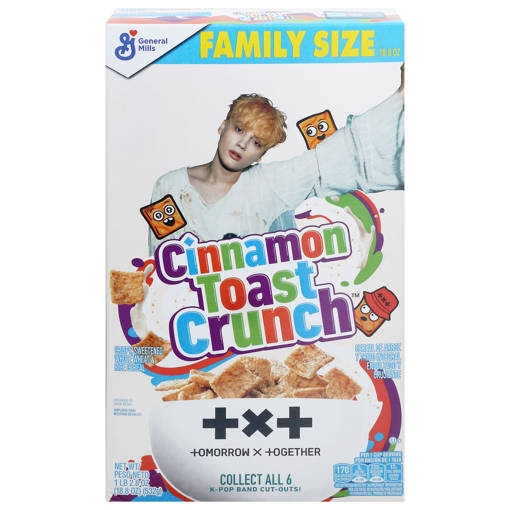 Cinnamon Toast Crunch Cereal, Wheat & Rice, Crispy, Sweetened, 18.8 oz (1  lb 2.8 oz) 532 g