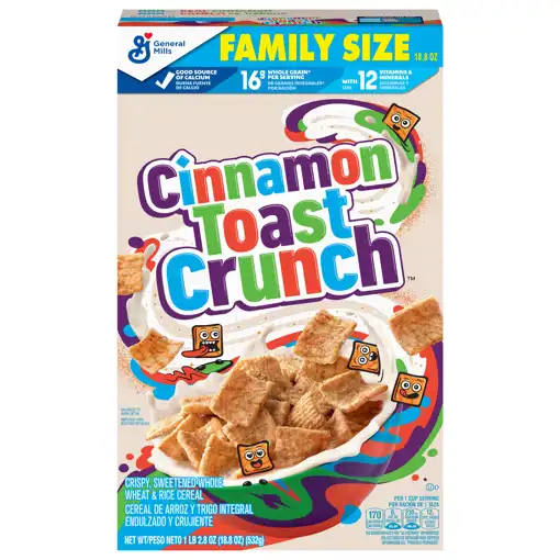 All  Breakfast – Metcalfe's West Towne – Cinnamon Toast Crunch Cereal,  Wheat & Rice, Crispy, Sweetened, 18.8 Oz (1 Lb 2.8 Oz) 532 G