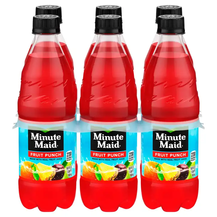 Minute Maid Juice Fruit Punch 6 16.9 fl oz 1.06 pt 500 ml bottles