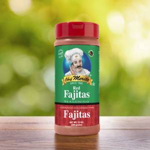 CHEF MERITO SEASONING, RED FAJITAS, HOT PICOSO, 2.75 OZ (77 GRAMS)