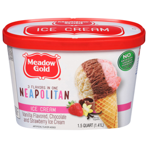 Meadow Gold Ice Cream, Neapolitan, 1.5 qt (1.41 l)