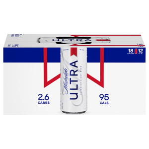 Michelob Ultra Beer, Superior Light, 18 - 12 fl oz cans