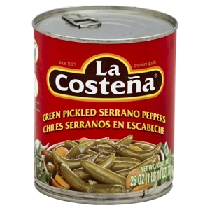 La Costena Serrano Peppers, Green Pickled, 26 oz (1 lb 10 oz) 737 g