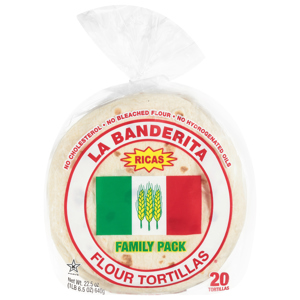 La Banderita Flour Tortillas Family Pack, 20 tortillas [22.5 oz (1 lb 6.5 oz) 640 g]