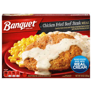 Banquet Chicken Fried Beef Steak Meal, 10 oz (283 g)