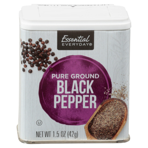 Essential Everyday Black Pepper, Pure Ground, 1.5 oz (42 g)
