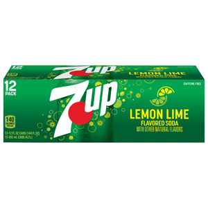 7-UP Soda, Lemon Lime Flavored, 12 Pack, 12 - 12 fl oz (355 ml) cans [144 fl oz (4.3 l)]