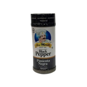Chef Merito Ground Black Pepper, 6 oz