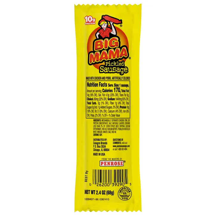 My Products – Biloxi, Ms – Big Mama Sausage, Pickled, 2.4 Oz (68 G)